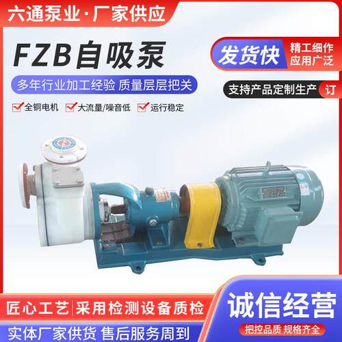 FZB氟塑料自吸泵厂家工程塑料自吸泵耐腐自吸泵化工自吸泵