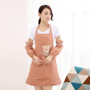 高档围裙女时尚家韩版工作服外围腰厨房套防水防油用大人罩衣创意