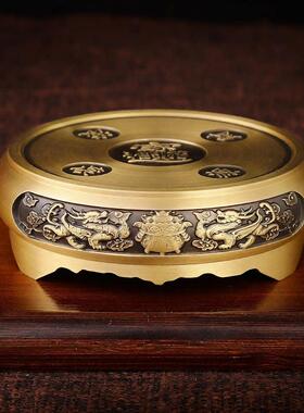 工艺品纯铜香炉底座底座装饰摆件