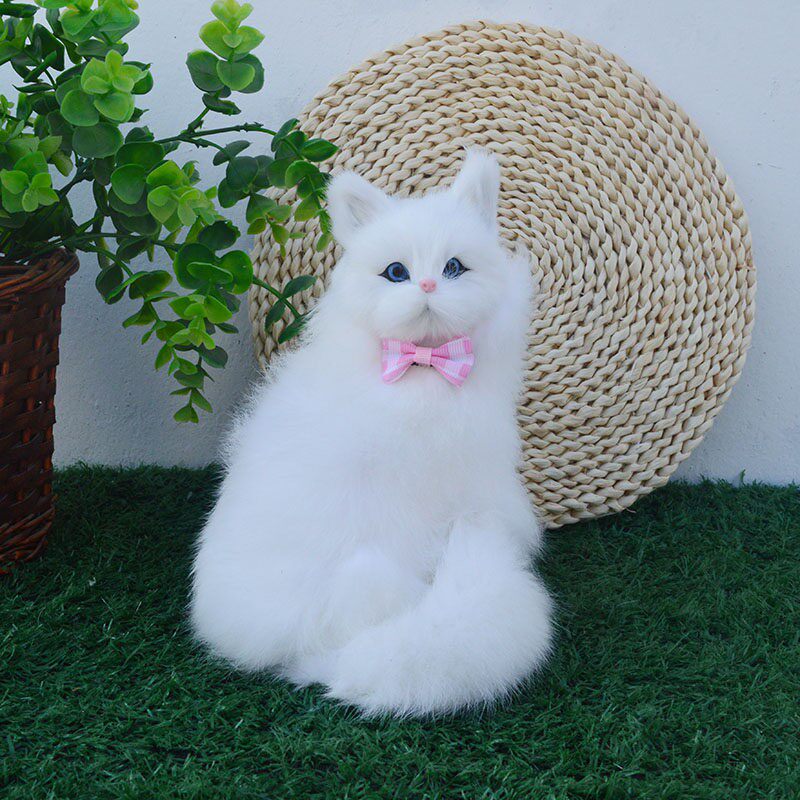 可爱猫咪仿真猫家居饰品装饰摆饰生日礼物工艺礼品摆饰玩偶桌面毛