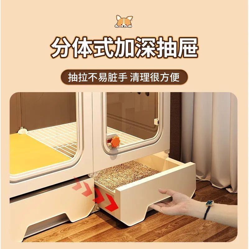 狗笼子小型犬带厕所分离狗窝一室一厅一卫宠物狗别墅室内家用比熊