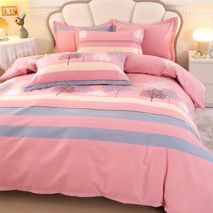 加厚磨毛四件套纯床床单被套简棉约单双时人上用品pxx10032尚热门