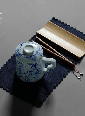 茶加托巾+茶巾+茶夹 厚棉麻8040-CDP吸竹水茶巾功夫茶道布艺零配