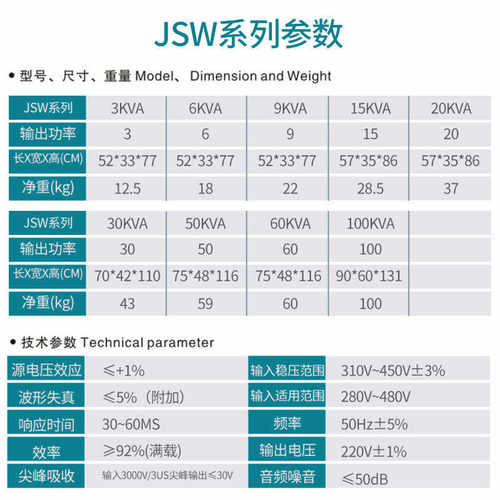 45配套//-9稳压器稳压电源60k2015/30净化jsw/精通三相精密380v/