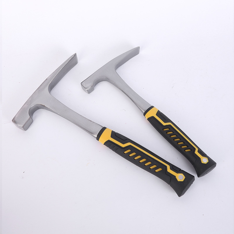 地质勘探锤采石采矿工勘测锤子登山探险逃生尖头扁头多功能锤子