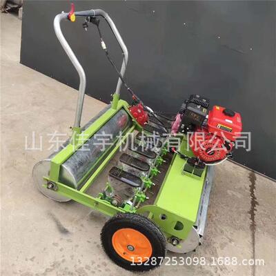 农田里用的小小型手推自播走式蔬菜播机QAJ颗粒精机种子