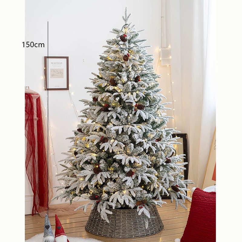 新款圣诞树栅栏白色手工编织树围北欧复古风圣诞树围树底装饰