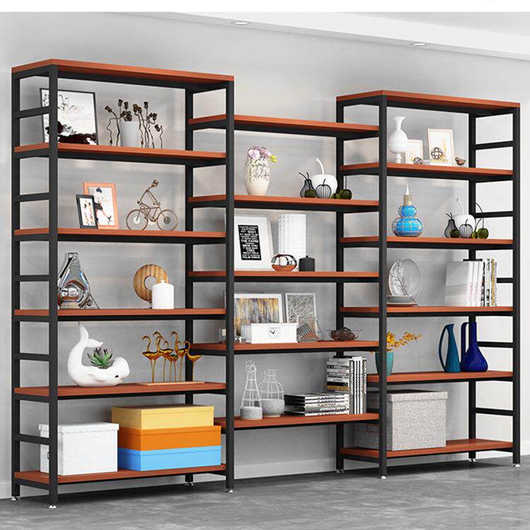 组合钢木货架超市便利店展示柜置物架多层储物架简易自由样品展架