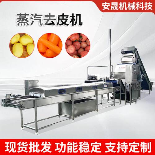 番茄西红柿蒸汽去皮机果蔬深加工土豆脱皮机黄桃葡萄罐头加工设备
