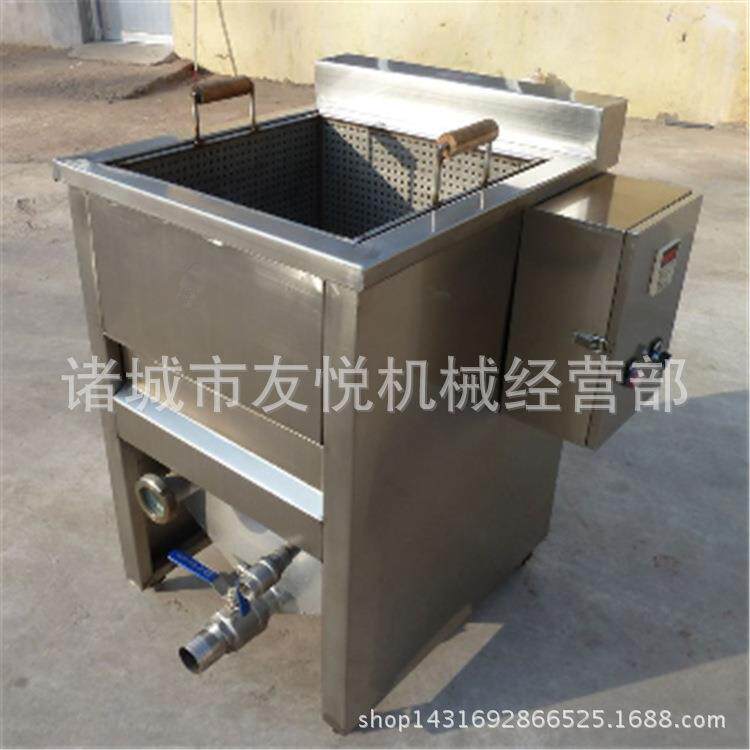 街头小吃煎饼果子油炸锅友悦机械全自动薄脆油炸机生产线鸡叉炸锅