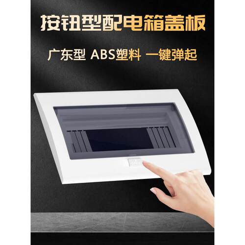 按钮式配电箱盖板广东型PZ30强电箱面板家用塑料照明回路箱盖子