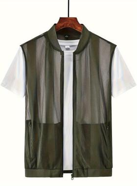 H 38041 Mesh Breathable Men's Vest 网眼透气士马甲欧美