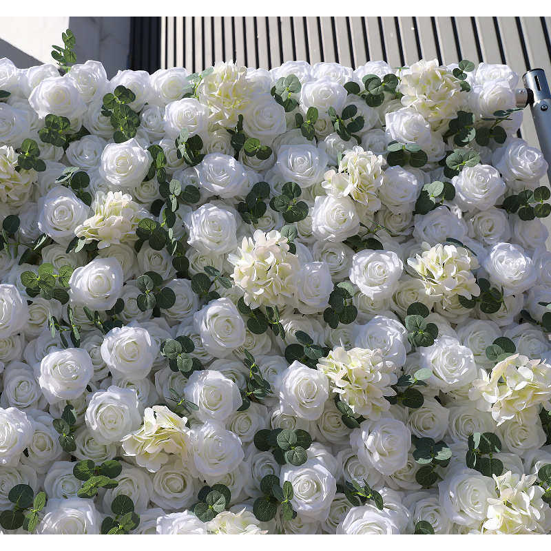 Flower wall 婚庆会场装饰仿真玫瑰花墙 人造花墙背景墙装饰布置