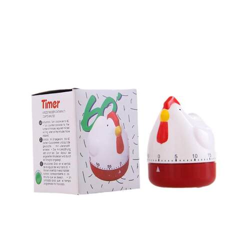 60分钟卡通大母鸡造型上链条定时器 创意厨房计时器闹钟现货T314