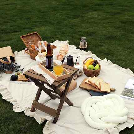 L木7野餐折桌子户外叠捷森系甜品台实桌露便F879865J营自驾游野餐