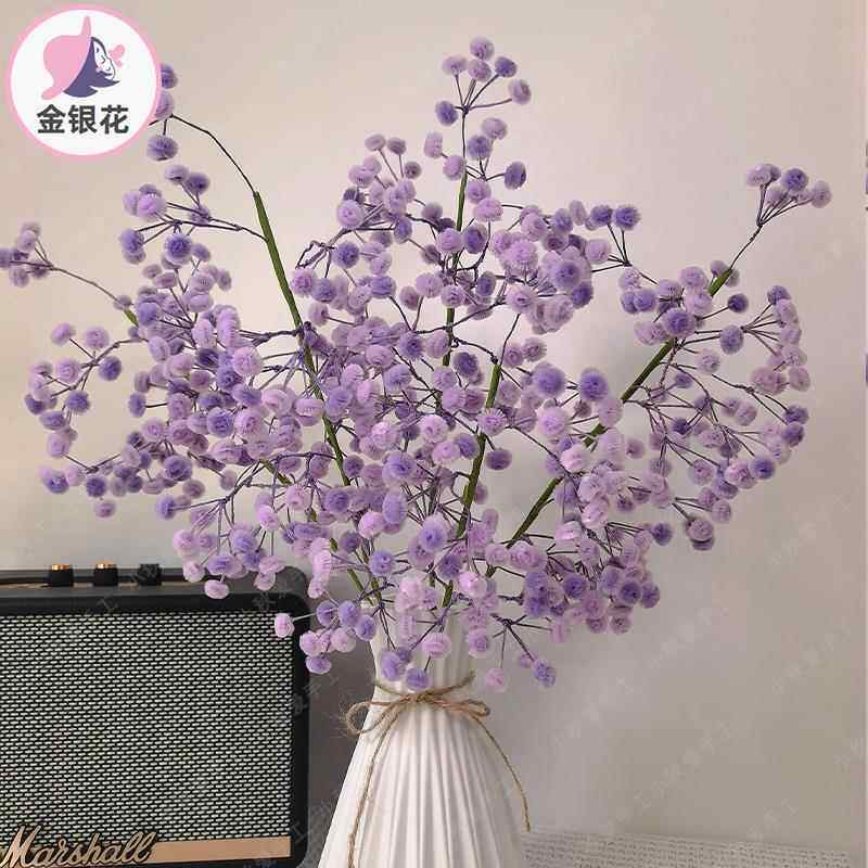 满天星扭扭棒手工花diy材料包制作编织花束扭扭花毛根加密特密