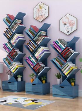 书架落地靠墙客厅置物架卧室架储物柜简约现代家用书柜极简书柜