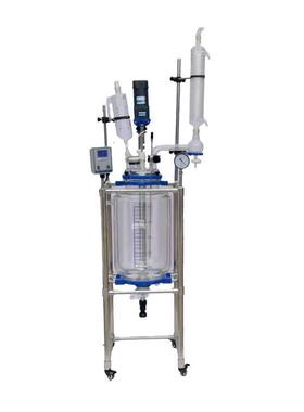 双层玻璃反应釜实验室搅拌防爆可选1L-200L高硼硅耐腐蚀耐酸