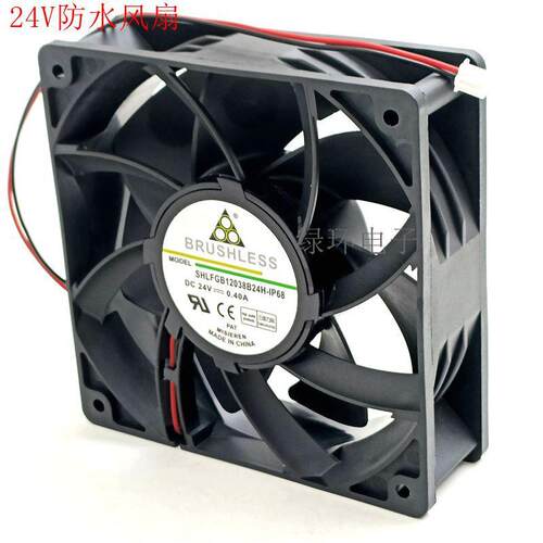 厂家直供12038 12厘米直流12V/24V//48V全防水风扇 双滚珠大风量