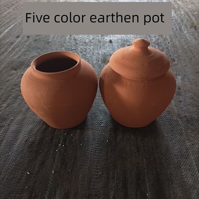 五色土陶罐老式土陶盆粗陶罐聚宝盆陶罐器皿五方土五行土专用容器