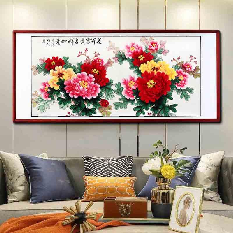 纯手牡丹卧图花开富贵客厅绘办公室装饰画室花Fhmqrwwz室鸟国画茶