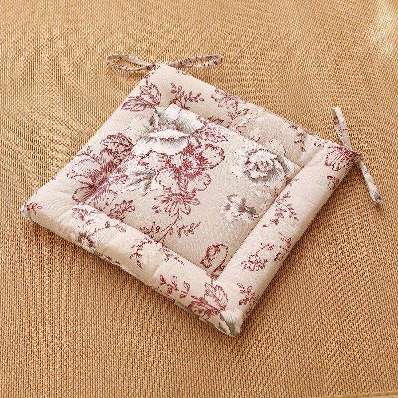 欧式美式坐垫餐椅垫子飘窗垫榻榻米棉麻方形椅子办公室软垫