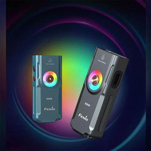 Fenix E06R钥匙扣应急防水强光充电式迷你小手电随身散步迷你电筒