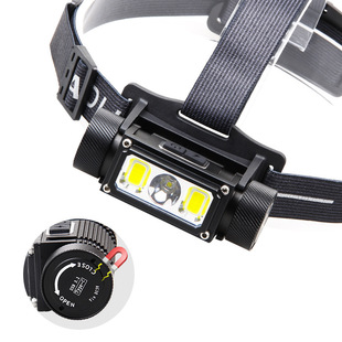 品质X头灯磁吸强光充电头戴式铝合金防水灯夜钓鱼灯户外头灯