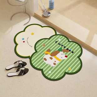 硅藻泥地垫耐脏易打理防滑垫卡通浴室吸水腳踏墊家用洗手间耐磨垫