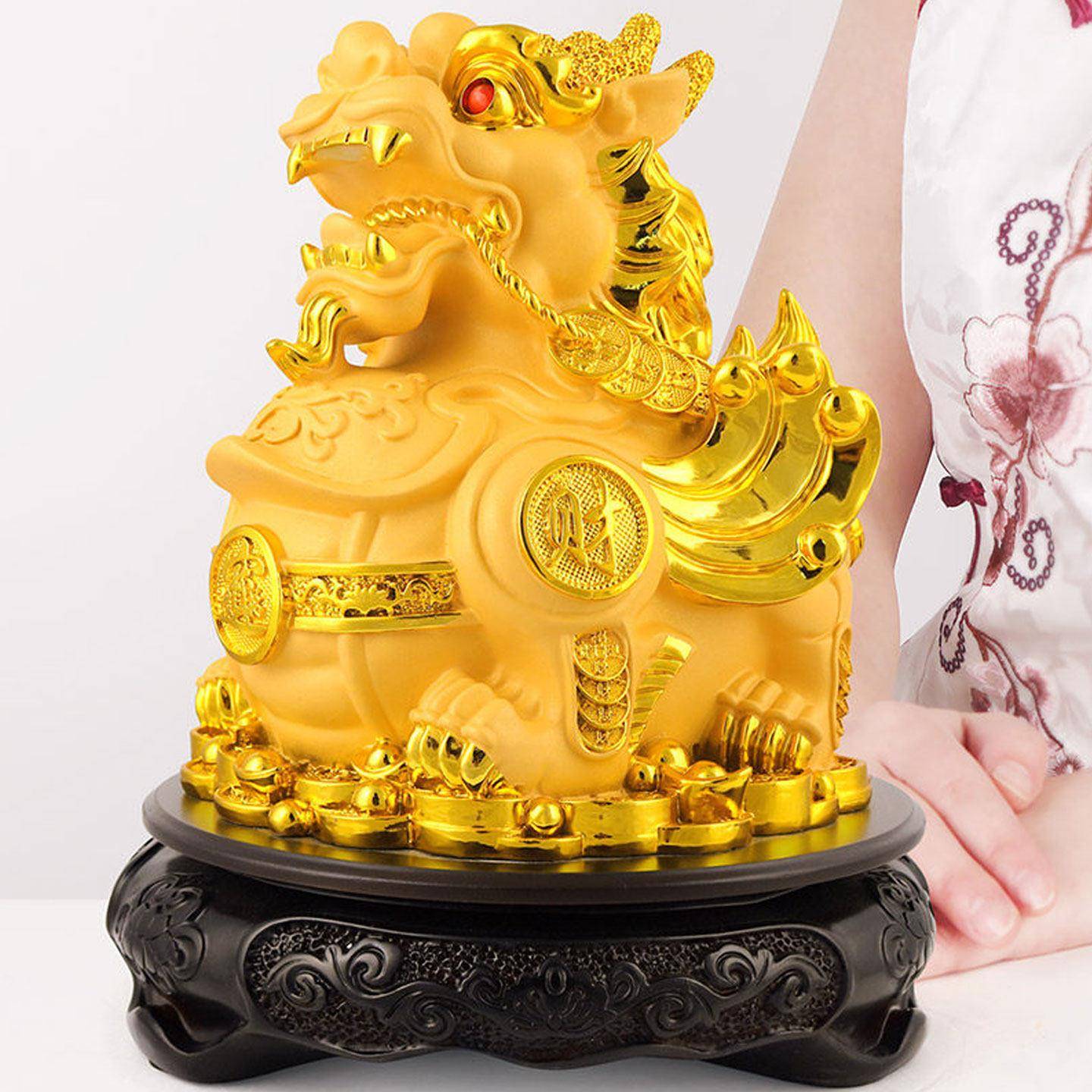 沙金貔貅摆件客厅玄关办公室八方来财装饰店铺收银台桌面开业礼品