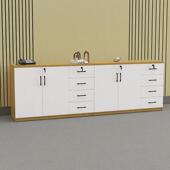 件柜办公室矮08柜柜资料储物柜木质带抽断屉锁子家具边柜隔柜带文