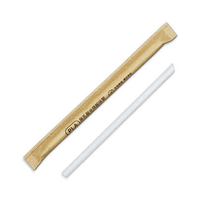 批发可降解PLA细吸管23cm一次性单支包装19咖啡可乐15cm短吸管