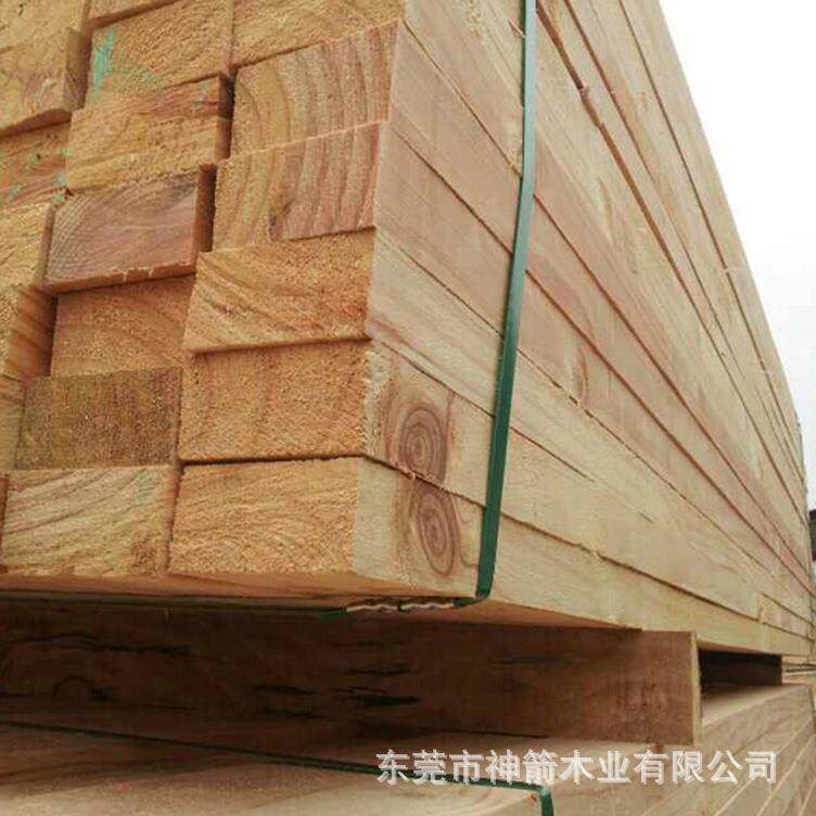 木方建筑工地用松木花旗松材质4*6常规规格现货价优