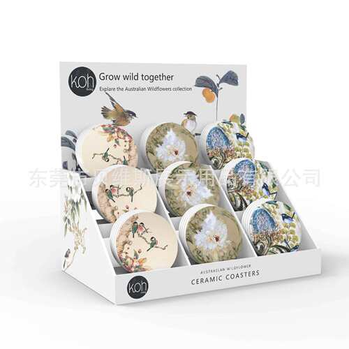 展示架商超杯垫亚克力展示台可更换复合板层板展架