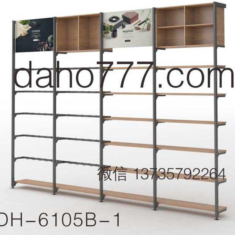 钢木超市展示架 便利零食店母婴店货架  文具店饰品中岛货柜