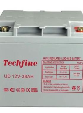 Techfine泰琪丰蓄电池 12V38AH 直流屏 电梯门禁 UPS/EPS电源主机