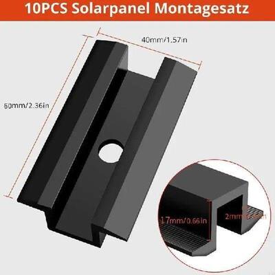 20Pcs Solar Modules Clamping Brackets Edges Holders for