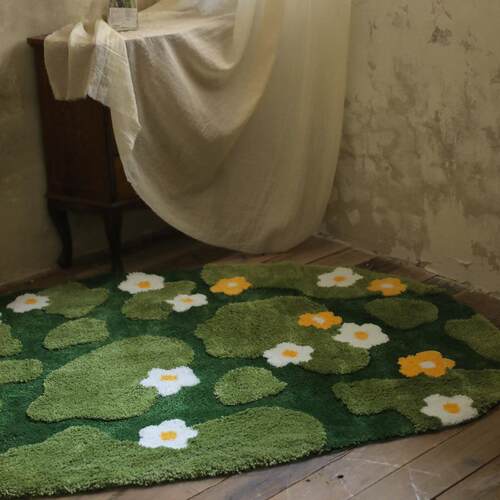 苔藓地毯植CRDT地毯浴室室绒垫卧簇地绒毯定制客厅地毯