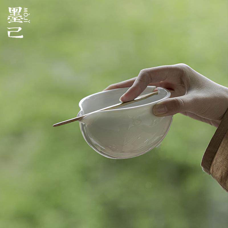 墨己 白瓷绿茶泡茶碗功夫茶具陶瓷泡碗文人器绿茶碗春茶碗200ml