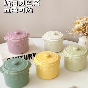 陶瓷隔水煲汤炖盅家用带盖双耳炖燕窝蒸蛋碗专用一人份瓦罐釉下彩