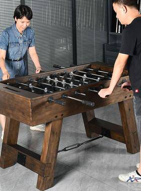 高档实木松木足球桌1.4米大号成人实木桌上足球桌soccertable