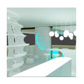 圆形中岛柜设计实木 3C产品展台 高档烤漆木质展示柜 电子数码