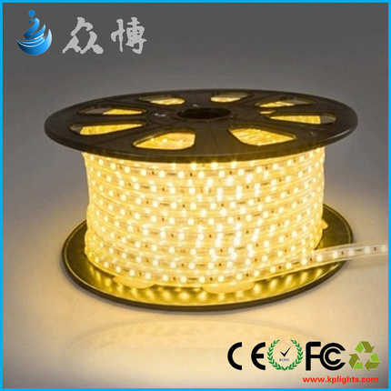 LED灯带嵌入式家装吊顶橱柜衣柜楼梯卡槽装饰6W110V高压柔软灯条