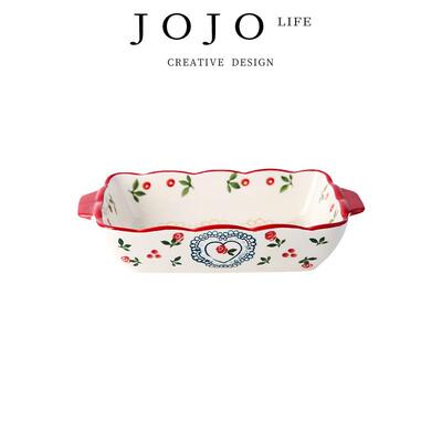 JOJO'S L. PD.domain.烤盘陶瓷盘创意长方形盘焗饭碗烤箱 |