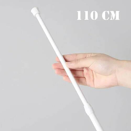 30-110cm Metal Curtain Rod Spring Loaded Extendable Telescop