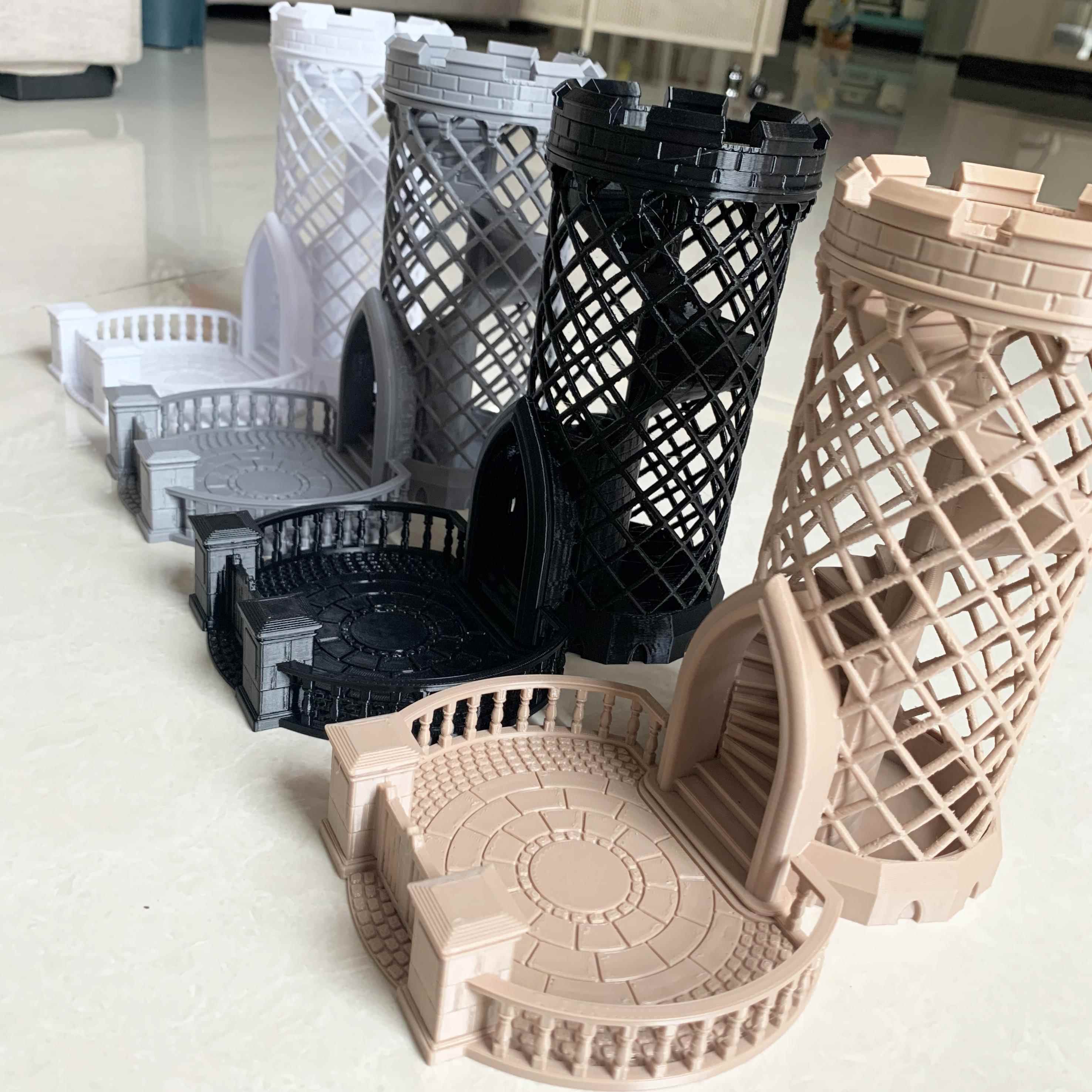 骰子塔桌游配件 筛子塔 色子塔 投盘3D打印跑团DND 城堡塔楼