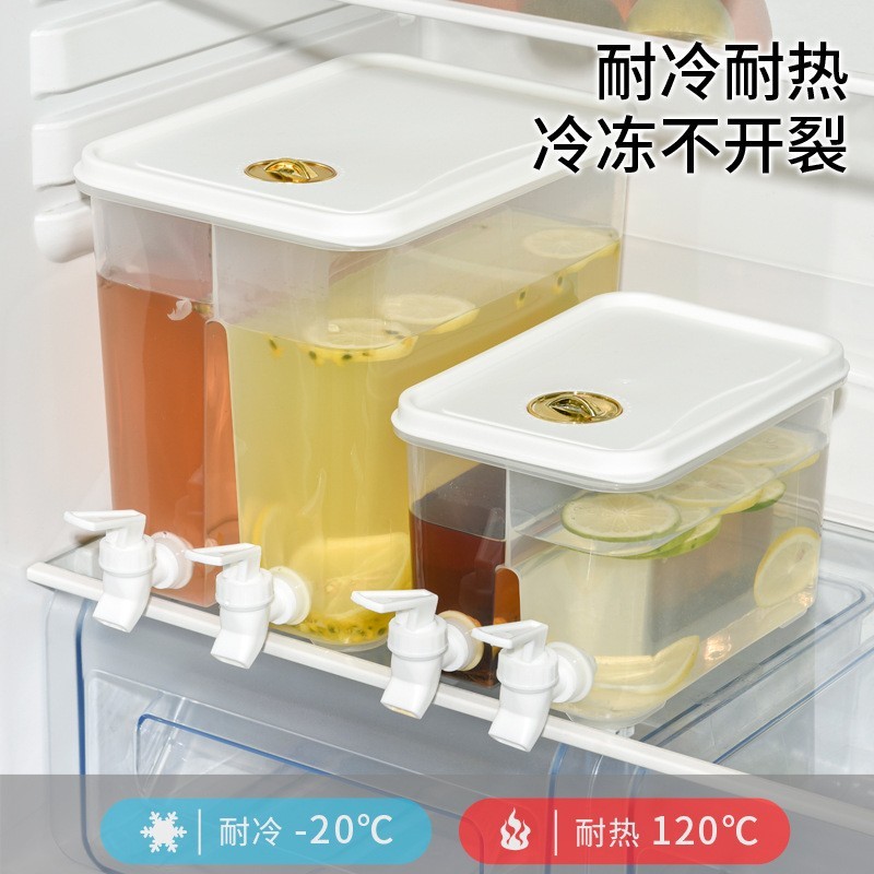 冰箱大容量冷水壶夏季冷饮水果茶冰镇凉水桶带龙头家用透明壶