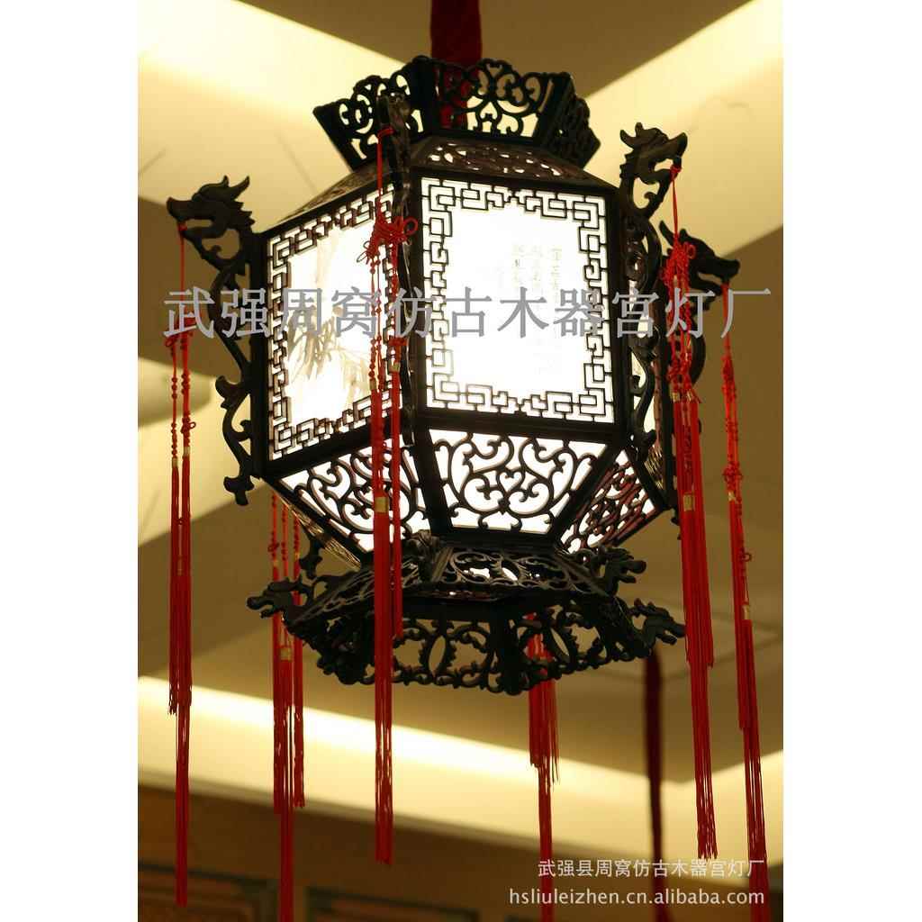 新款仿古宫灯仿古吊灯宫灯木制宫灯古装中式酒店茶楼酒楼客厅古建