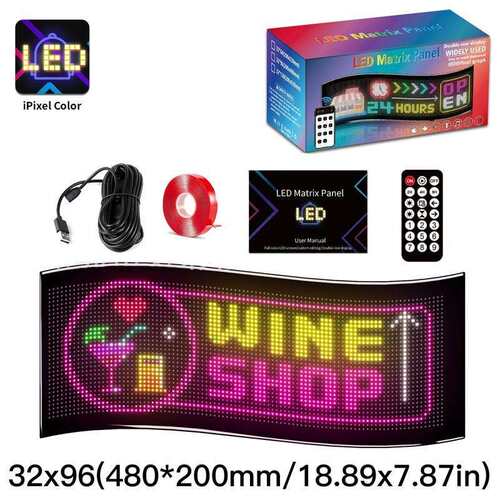 跨境热销LED car sign超薄软屏车载柔性显示屏广告屏双排门店招牌