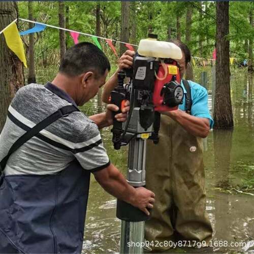 小型手提式抗洪防汛打桩机铁路建筑工程农场护栏打桩设备钢管打墩